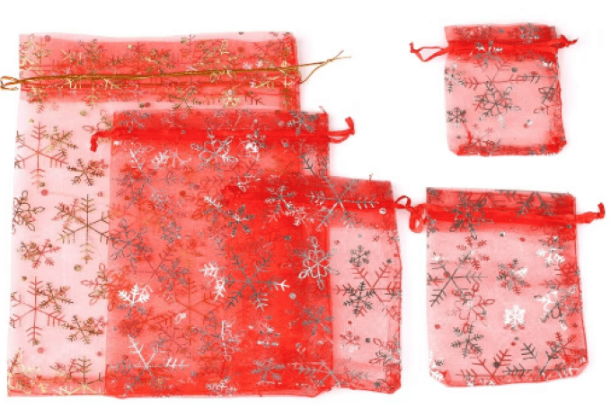 Filet Organza Noël "Flocons de Neige"