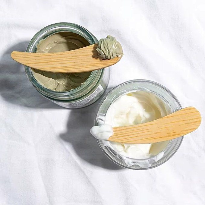 Spatule cosmétique en bambou - lot de 3 Pièces